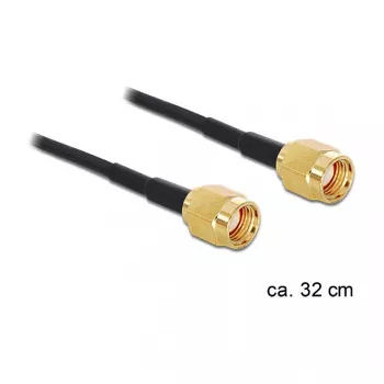 Coaxial Cable DeLOCK 88475 0.32m RP-SMA Gold Black