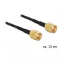 Coaxial Cable DeLOCK 88475 0.32m RP-SMA Gold Black