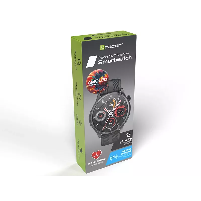 Smartwatch TRACER SM7 Shadow with Bluetooth and Heart Rate Monitor