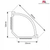 Cable flex tube MACLEAN MCTV-575 for floor, white, 1.5 m, width 43 mm, height 2.3–3.2 cm