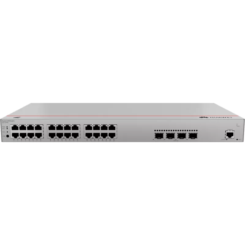 Switch HUAWEI S220-24P4X — 24 x Gigabit (10/100/1000) RJ-45, 4 x SFP+, PoE, 1U grey