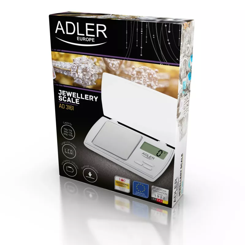 Adler AD 3161 kitchen scale White Rectangle Electronic personal scale