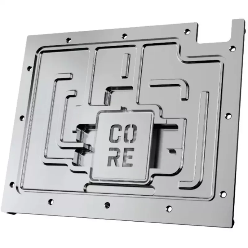 Backplate Alphacool 10260 Aluminium Chrome Copper Black 154mm
