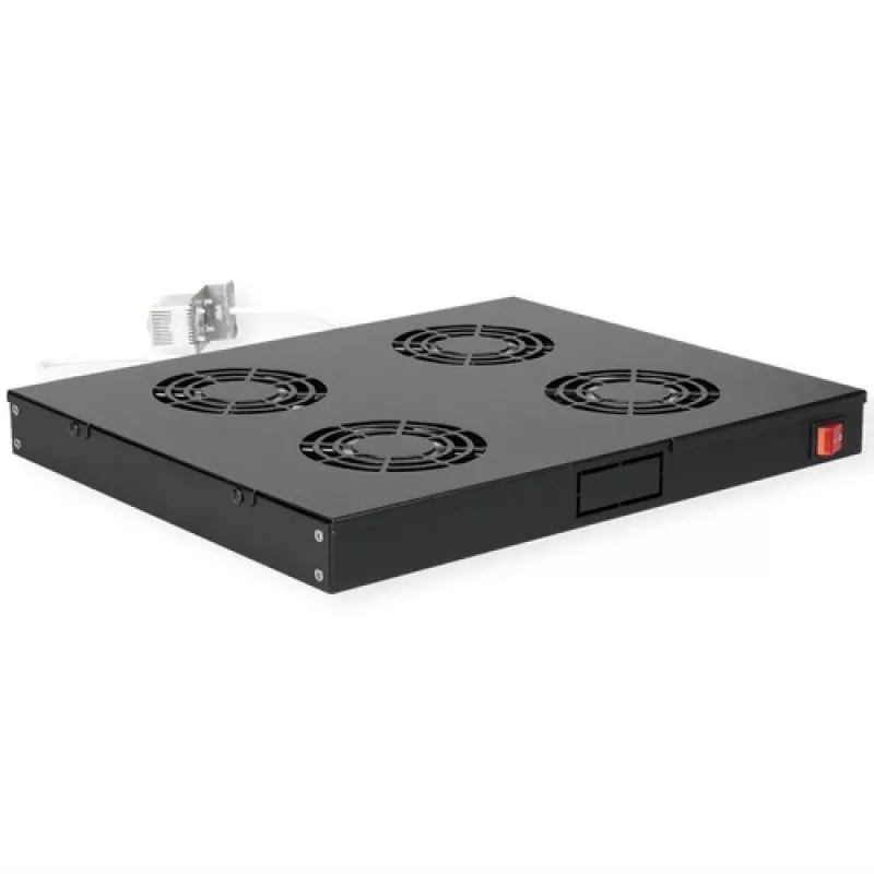 ROLINE 19in Fan Unit 4 Fans with Thermostat, model 26.21.0272 — rack cooling accessory