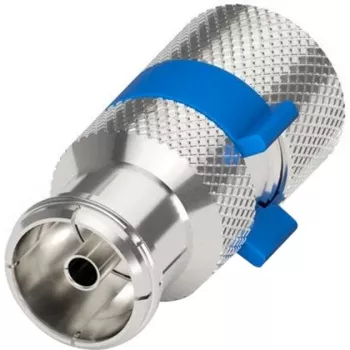 Easy-Installation IEC/Koax-Socket (Silver/Blue, 6,5 - 8,0 mm)
