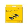 DeLOCK Adapter USB 2.0 Type-A to Serial RS-232 D-Sub 9 + D-Sub 25