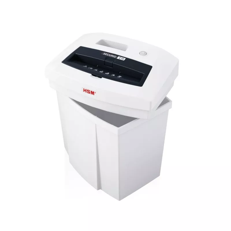 Paper shredder HSM SECURIO C14 Strip shredding 22.6 cm White