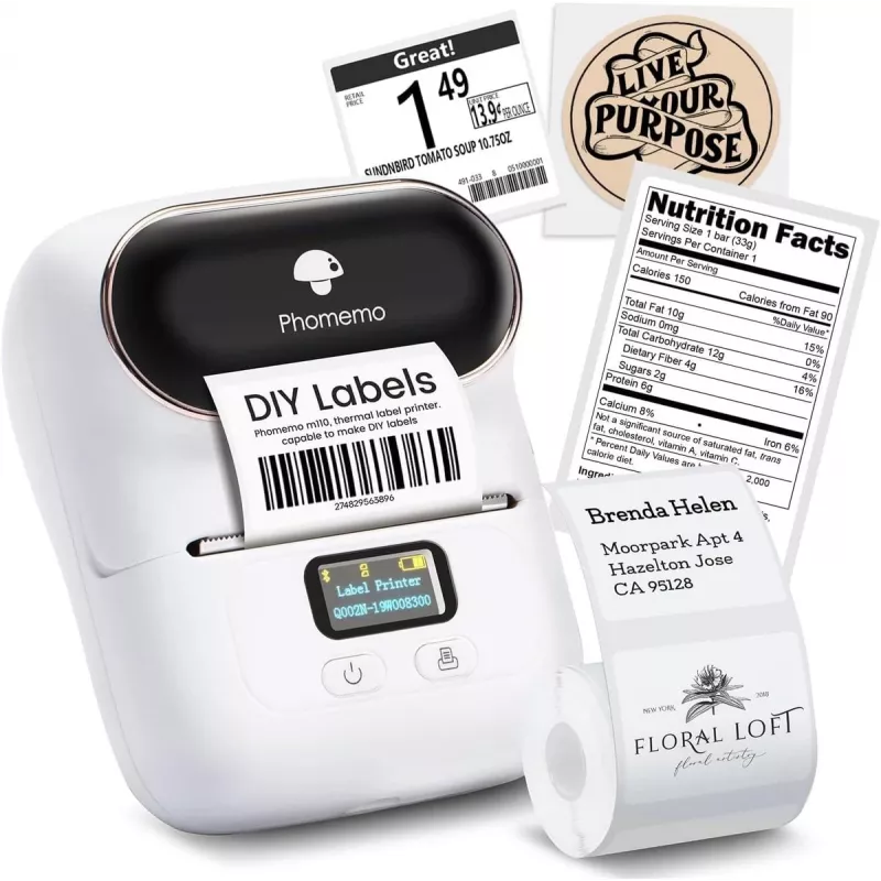 Extralink Mini Printer Labeler | Mini Printer | White
