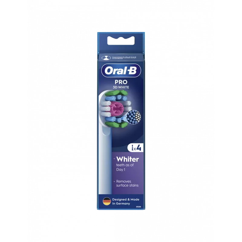 Oral-B EB18-4 3D White replacement brush heads, 4 pcs