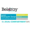 Beldray Dual Compartment Bin LA035235BLKFEU7 5 Litre Black, dual-section kitchen waste bin