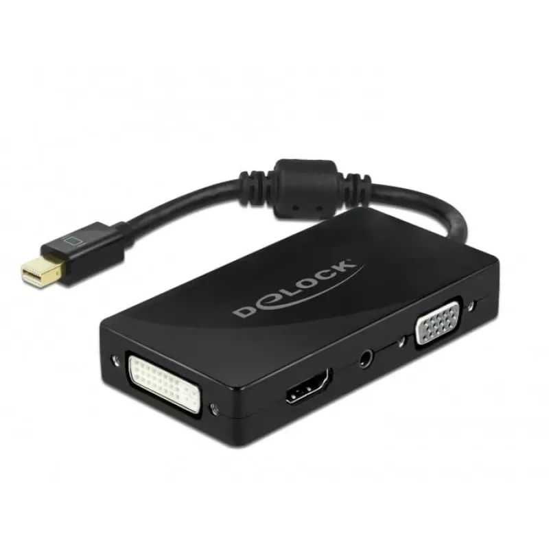 Adapter DeLOCK Mini DisplayPort 1.2 to VGA HDMI DVI Audio 4K Passive Black
