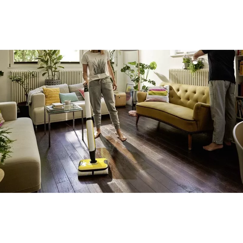 Kärcher FC 7 Cordless Electric broom Battery Dry&wet Bagless Silver, Yellow