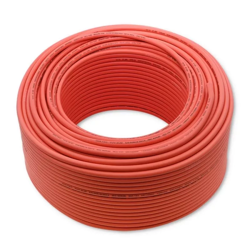 Solar cable QOLTEC 53852 6 mm², 100 m roll, red