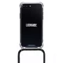 Phone necklace case Lookabe for iPhone 7/8 Plus — gold chain, black pouch