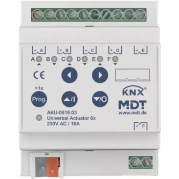 MDT Battery-0616.03 universal actuator 6-way 4TE REG 16A 230VAC 100µF 15EVG (Battery-0616.03)