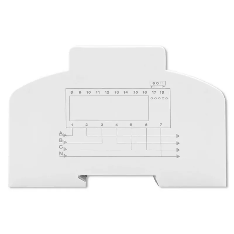 Qoltec Three Phase Bi-Directional Electronic Meter | DIN rail energy consumption meter | 400V | 100A | LCD | 4P