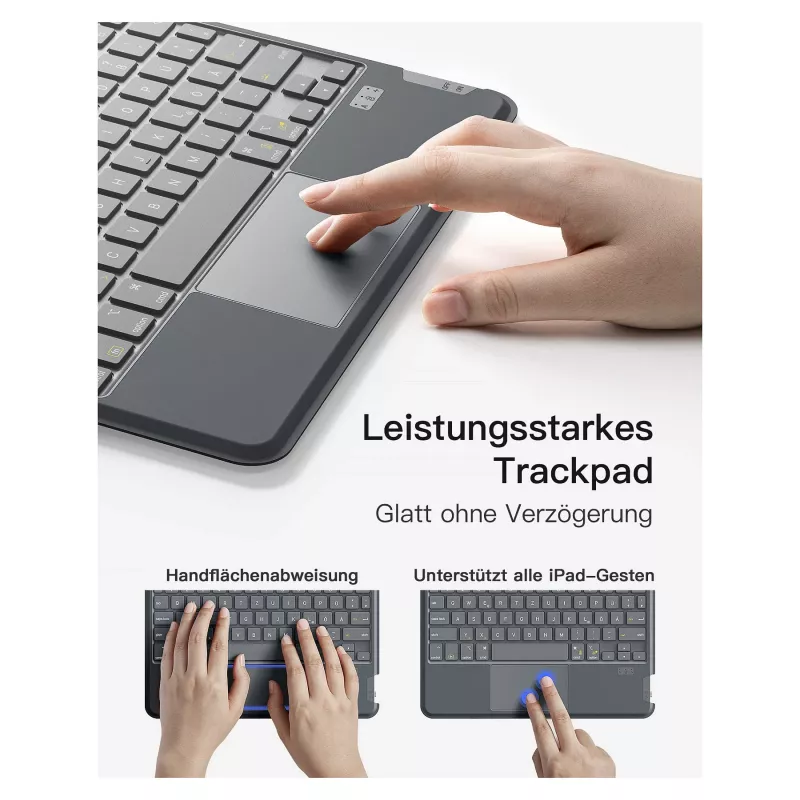 inateck Keyboard iPad 11 iPad 10th Gen. Com. QWERTZ gray