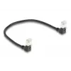 DeLOCK RJ45 Network Cable Cat.6A S/FTP Slim 90° downwards 0.25 m black