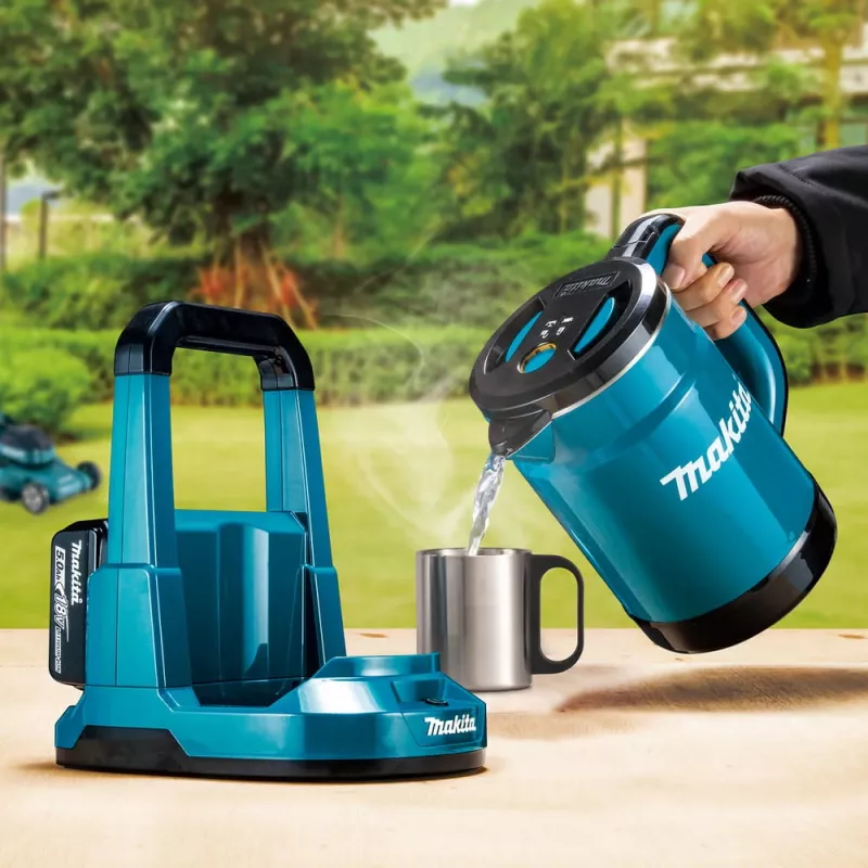 Battery-Electric Kettle DKT360Z, 36Volt (2x 18Volt) (Blue/black, without Battery and Charger, 0,8 Liter)