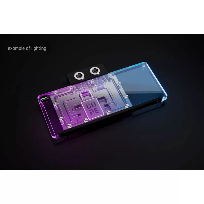 Cooling block Alphacool Core RX 9070 XT Mercury Transparent Chrome with backplate