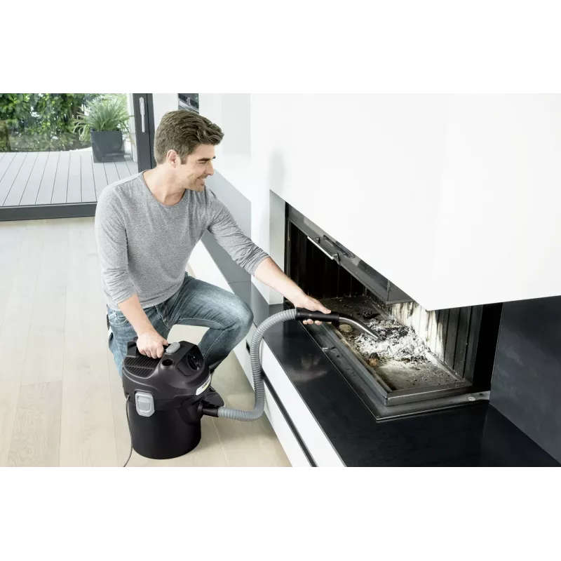 Vacuum cleaner Karcher AD 2 600 AW — dry ash vacuum, 14 L, 600 AW, hose Ø 3.5 cm, 1 m hose, black