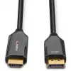 Lindy 3m Active DisplayPort 1.4 to HDMI 8K60 Cable, 3 m, DisplayPort, HDMI, Male, Male, Straight