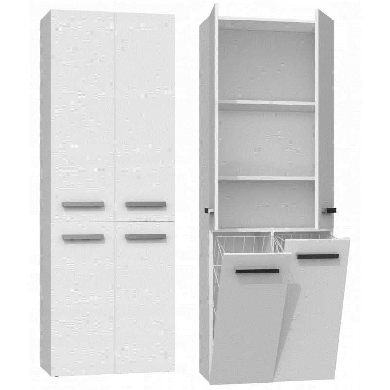 Topeshop NEL 2K DD white bathroom storage cabinet White