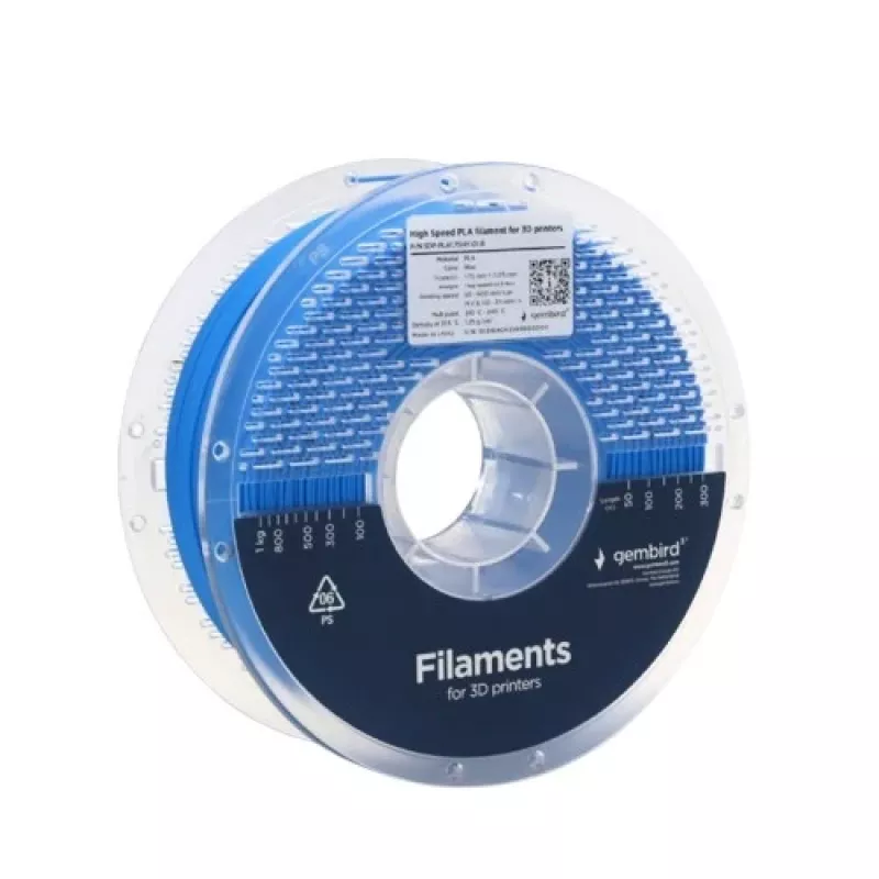 3D printing filament Gembird PLA 1.75 mm Blue 1 kg spool