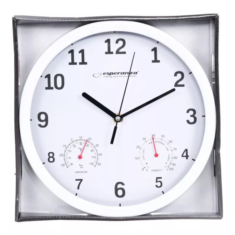 Esperanza EHC016W wall/table clock Quartz clock Round White
