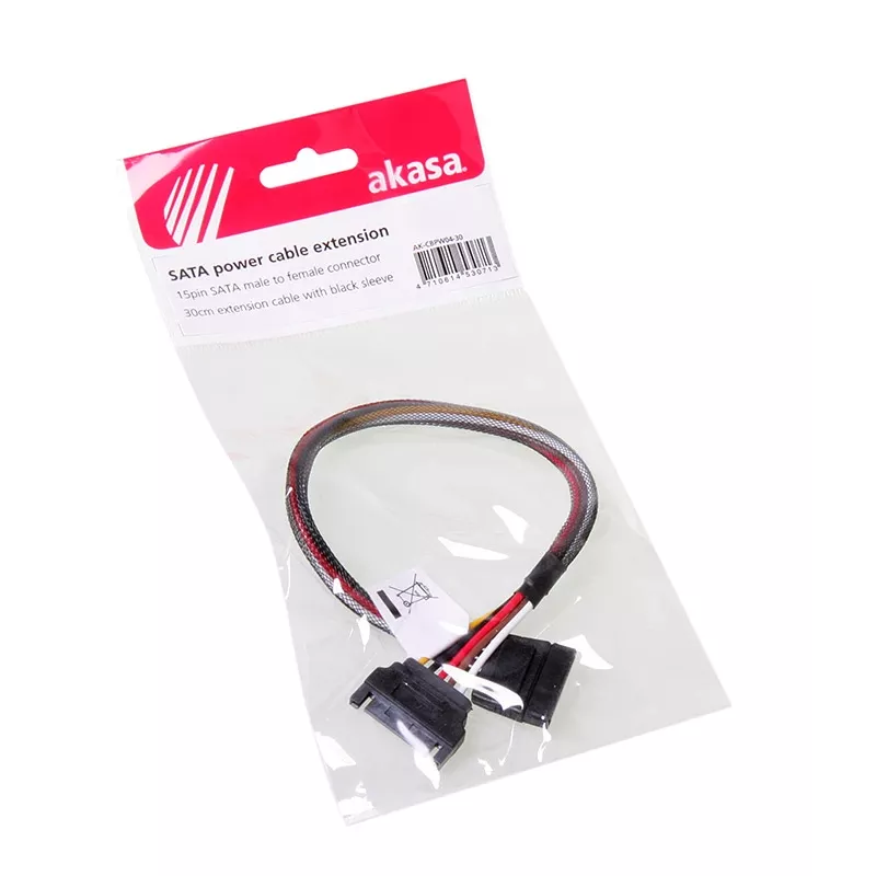 SATA Power Cable Extension Akasa AK-CBPW04-30 0.3m