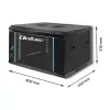 Qoltec 54462 RACK cabinet 19 | 6U | 600 x 370 x 450