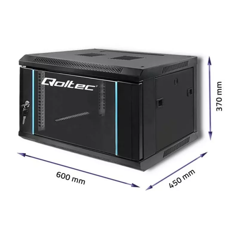 Qoltec 54462 RACK cabinet 19 | 6U | 600 x 370 x 450