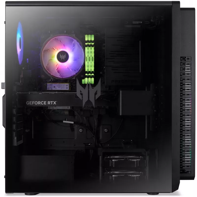 Desktop PC Acer Predator PO5-660 — Intel Core Ultra 7 265F 5.3 GHz, 32 GB DDR5, 2 TB SSD, NVIDIA GeForce RTX 5070, Windows 11 Home, Black