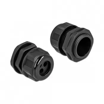 Cable Gland DeLOCK 60377 Black Plastic 2 pc(s)