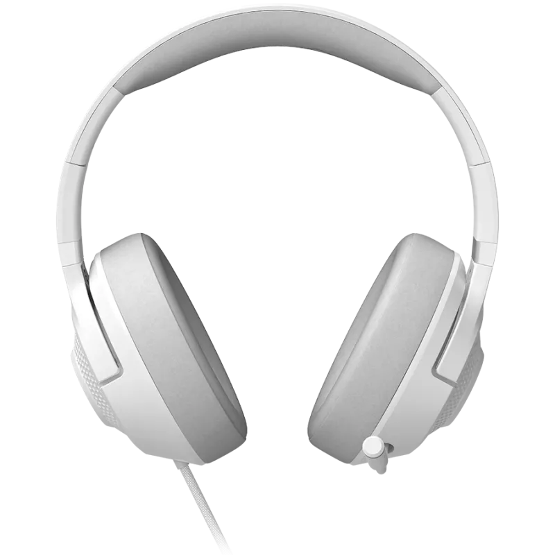 LORGAR Noah 101, Gaming headset with microphone, 3.5mm jack connection, cable length 2m, foldable design, PU leather ear pads, size: 185*195*80mm, 0.245kg, white