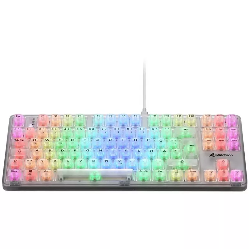 Crystal Shark, Gaming Keyboard White, DE-Layout, KTT
