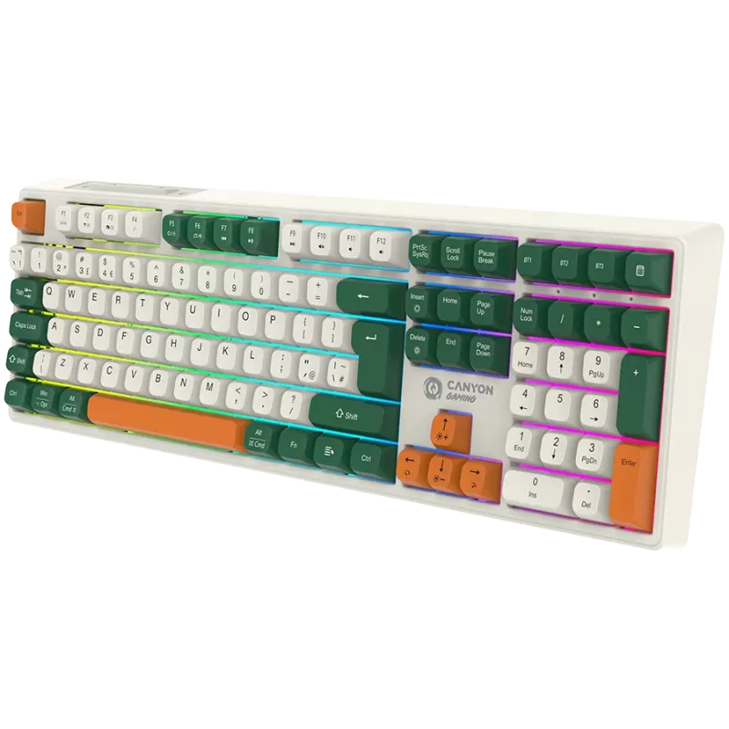 Mechanical wireless keyboard CANYON Shadder GKW-11 RGB White