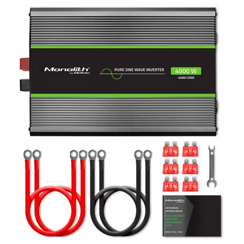 Qoltec Monolith power adapter/inverter Auto 4000 W Black