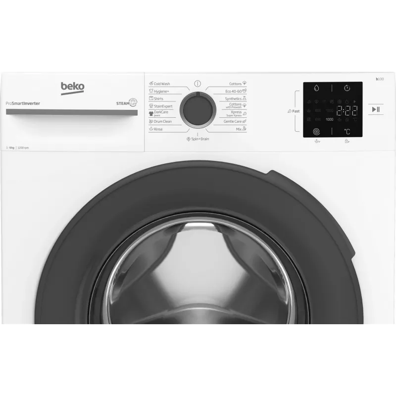 BEKO Washing machine BM1WFSU39223WA, 9 kg, Energy class B, 1200 RPM, Depth 54.6 cm