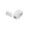 Keystone module LANBERG KSU6-1090, Cat6 U/UTP flat, RJ-45 male to LSA female, AWG 22/26, 14.5×16.1 mm, white