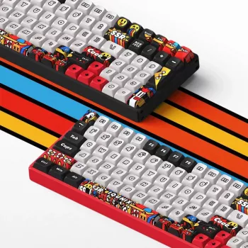 Keyboard Ducky IQUNIX F97 Graffiti Blaze Wireless Gaming Tastatur, RGB, Moonstone-Turbo-Switches