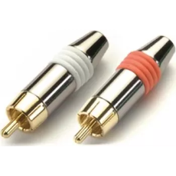 Cinch (RCA) Plug Set Kindermann KIN 7489000212 — red and white audio connectors