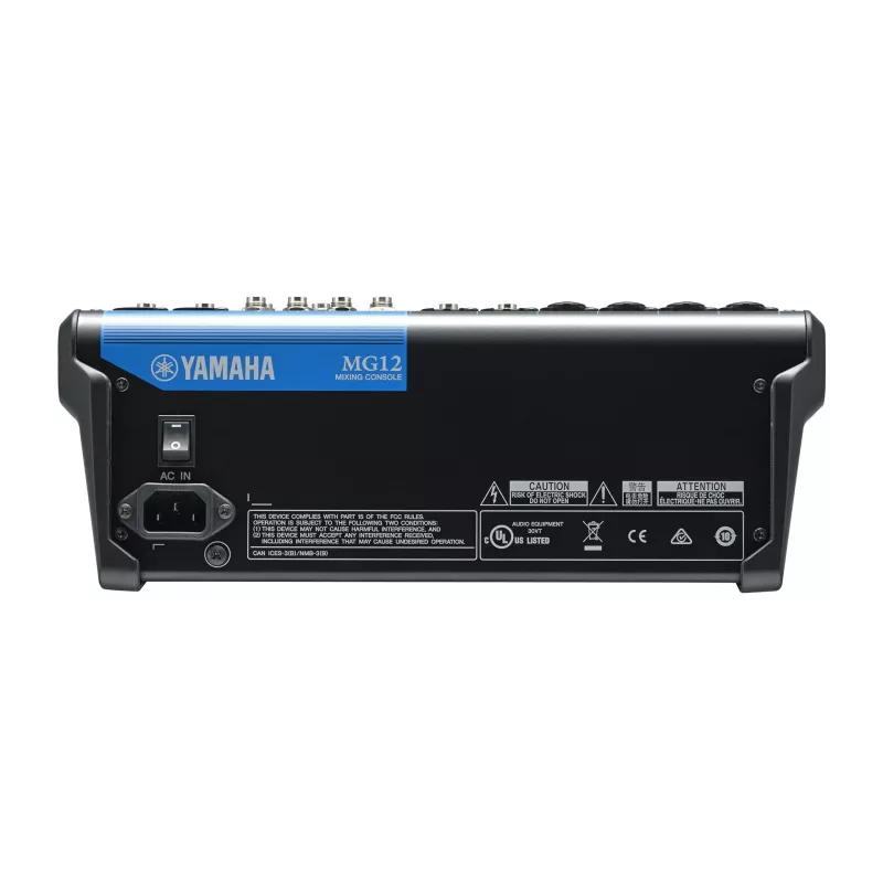 Audio mixer YAMAHA MG12 12-channel, 24-bit DSP, 192 kHz sample rate, 48V phantom power