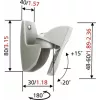 Vogels | Loundspeaker Mount | VLB500 | Turn, Tilt | Maximum weight (capacity) 5 kg | Silver