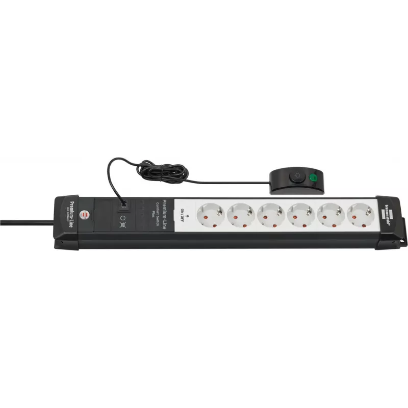 Power Extension Brennenstuhl Premium-Line 3m 6 AC Outlets Indoor Black Grey