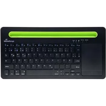 Keyboard MediaRange MROS131 Office Bluetooth QWERTZ German Swiss Black Green
