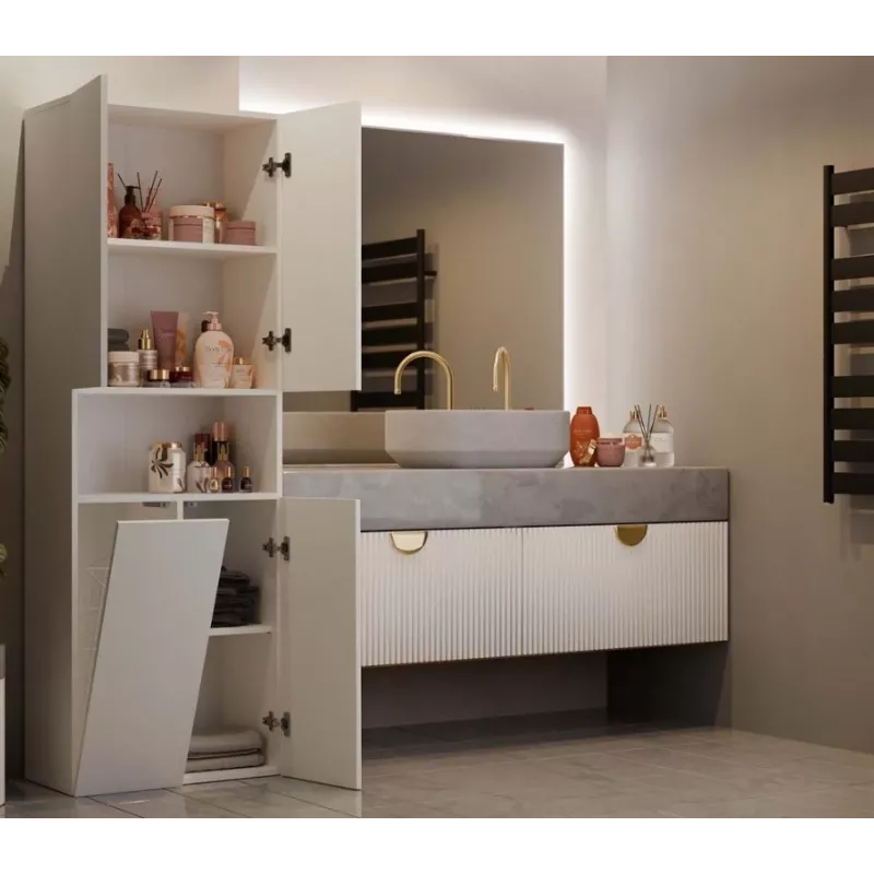 Bathroom Cabinet Nel DK 1K Basket Casmere Colour