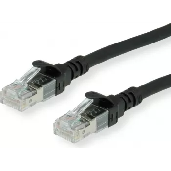 ROLINE - Patch-Cable - RJ-45 (M) to RJ-45 (M) - 30 cm - SFTP - CAT 6a - Black (21.15.2975)
