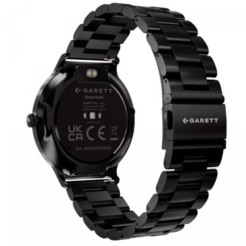 Smartwatch Garett Quantum — black stainless steel