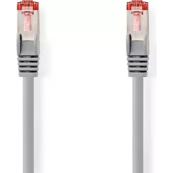 Nedis CAT6-Network Cable - RJ45 Plug | RJ45 Plug | S/FTP | 1.00 m | Round | LSZH | Grey | Label